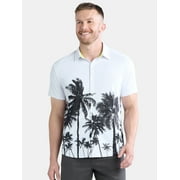 Men's \u0026 Big Men's Solid and Patterned Performance Resort Short Sleeve Button Up Golf Shirt, Sizes XS-5XL